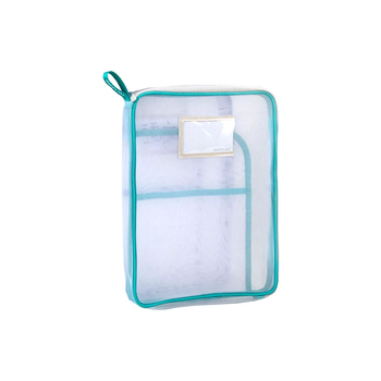 NATAMI Geantă din plasă de nailon pentru clasificarea disciplinelor, fermoar, design pătrat, plasă în 3 straturi îngroșate