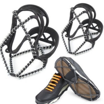 Husă antiderapantă pentru pantofi din silicon cu design cu arc dublu pentru alpinism outdoor pe zăpadă și gheață (100 de perechi per cutie, Dongguan)