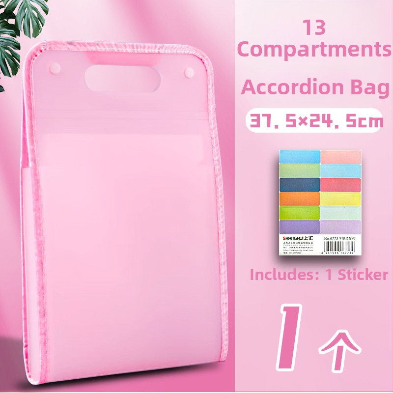 Accordion taška na dokumenty so 13 priečinkami, vertikálny dizajn, PP materiál, značka Found, výrobca Yaxing