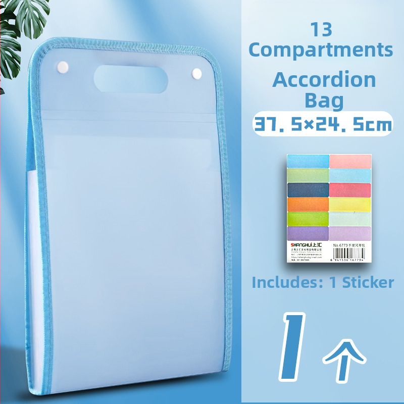 Accordion taška na dokumenty so 13 priečinkami, vertikálny dizajn, PP materiál, značka Found, výrobca Yaxing