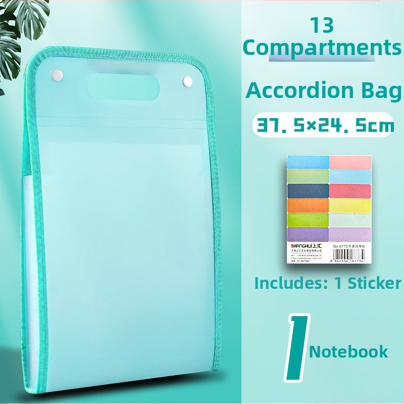Accordion taška na dokumenty so 13 priečinkami, vertikálny dizajn, PP materiál, značka Found, výrobca Yaxing