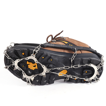 Cleme anti-alunecare pentru încălțăminte cu 11 dinți, oțel inoxidabil 201, pentru alpinism în aer liber