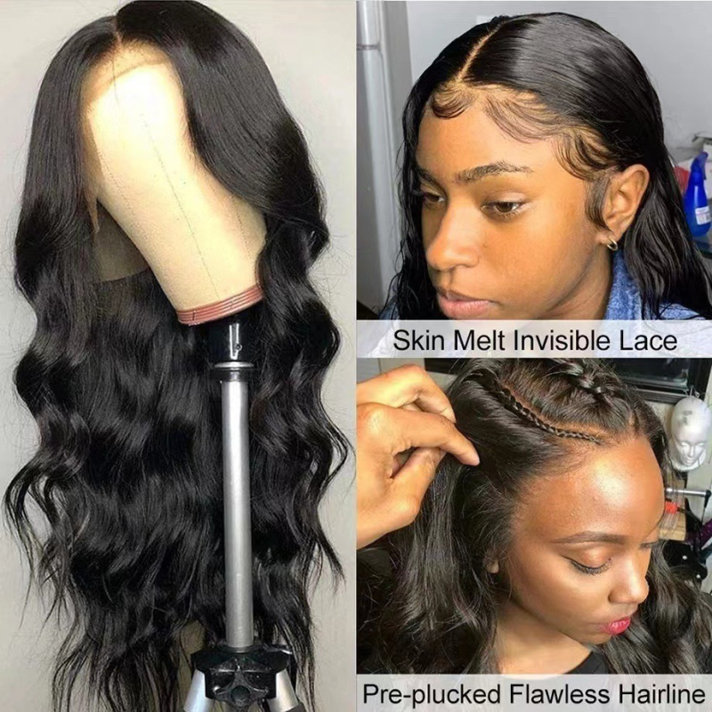 Front Lace Wig za žene s dugom kovrčavom kosom, srednji dio, termički otporna kosa, model C-03077