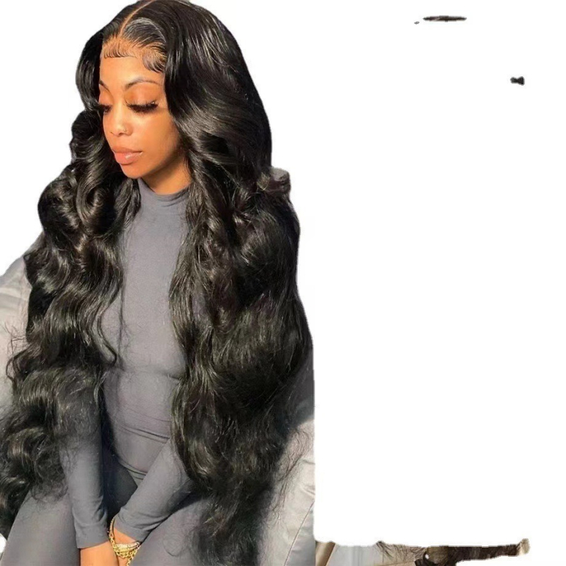 Front Lace Wig za žene s dugom kovrčavom kosom, srednji dio, termički otporna kosa, model C-03077