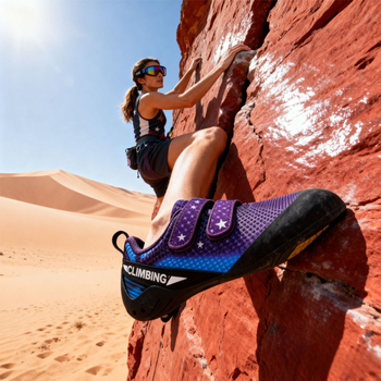 Pantofi de cățărare pentru interior, unisex, ușori, închidere Velcro.