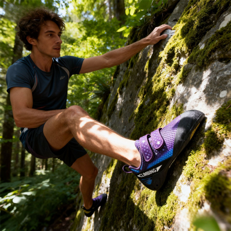 Pantofi de cățărare pentru interior, unisex, ușori, închidere Velcro.