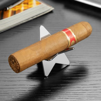 Držač za cigare s metalnim dizajnom u obliku petokrake zvijezde, prenosni, jednostavan stil - Cigarloong