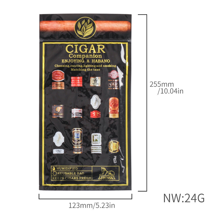 Prijenosni humidor za cigare, set od 5 komada, plastični materijal, stil laganog luksuza