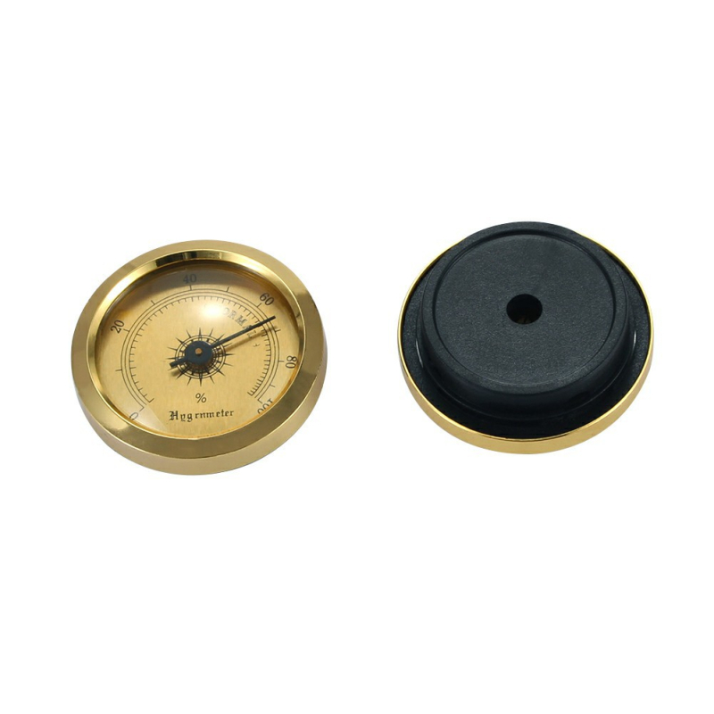 Higrometru pentru trabucuri, carcasă metalică, model HA-13, personalizabil, stil lux ușor (Carcasă metalică; Model HA-13; Personalizabil; Lux ușor)