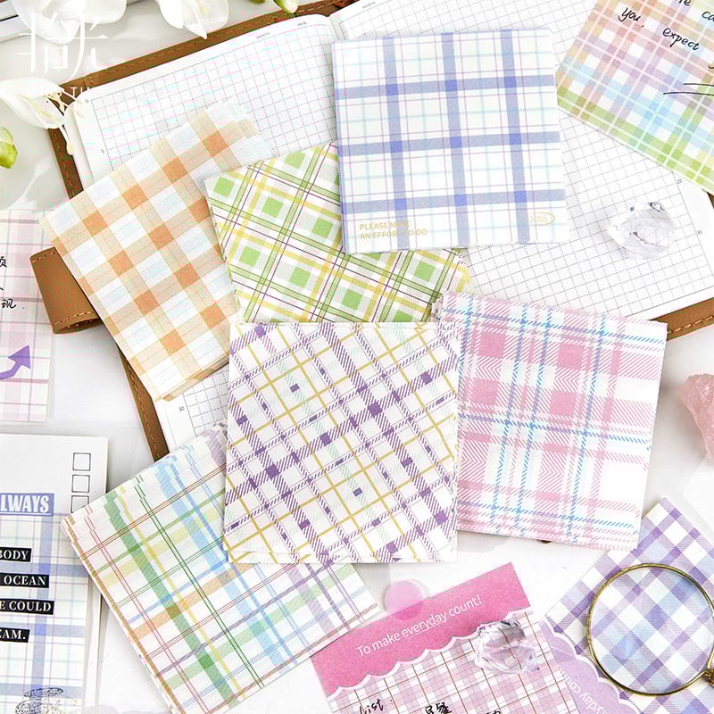 Pick Up Light karirani papir za bilješke za dnevnik, dekorativni osnovni papir, 200 listova, bez ljepila, stil papir–tehlica, IP prava: nema