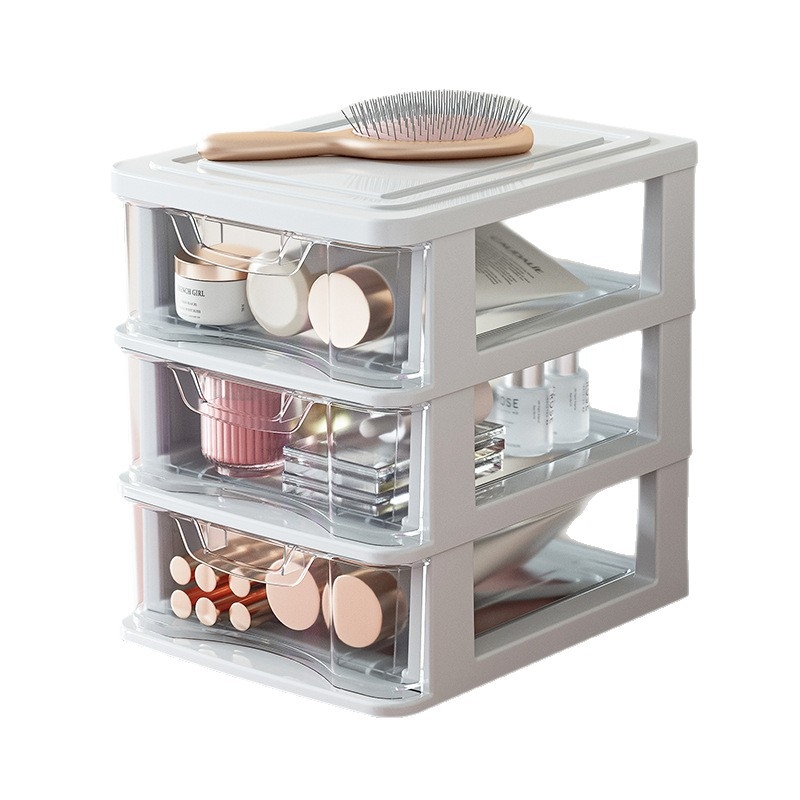 Cutie de depozitare pentru birou cu sertare, 18 compartimente – organizator din PP pentru rechizite și cosmetice, design modern minimalist