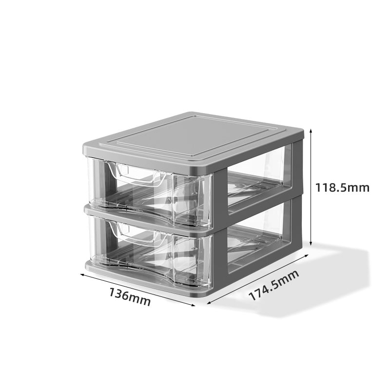 Cutie de depozitare pentru birou cu sertare, 18 compartimente – organizator din PP pentru rechizite și cosmetice, design modern minimalist