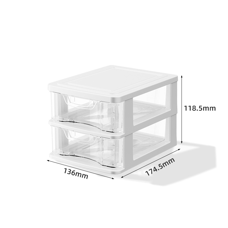 Cutie de depozitare pentru birou cu sertare, 18 compartimente – organizator din PP pentru rechizite și cosmetice, design modern minimalist