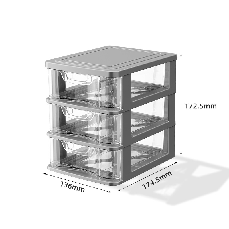 Cutie de depozitare pentru birou cu sertare, 18 compartimente – organizator din PP pentru rechizite și cosmetice, design modern minimalist