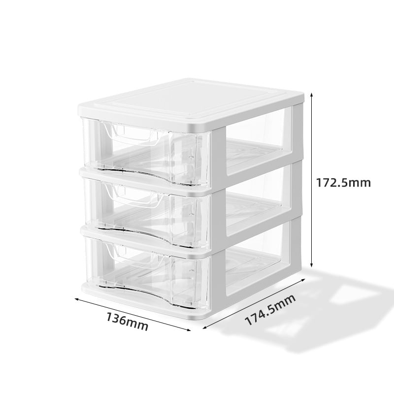 Cutie de depozitare pentru birou cu sertare, 18 compartimente – organizator din PP pentru rechizite și cosmetice, design modern minimalist