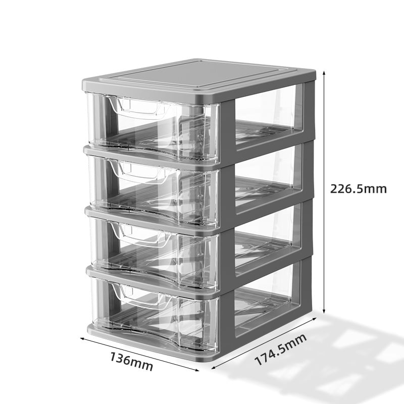 Cutie de depozitare pentru birou cu sertare, 18 compartimente – organizator din PP pentru rechizite și cosmetice, design modern minimalist