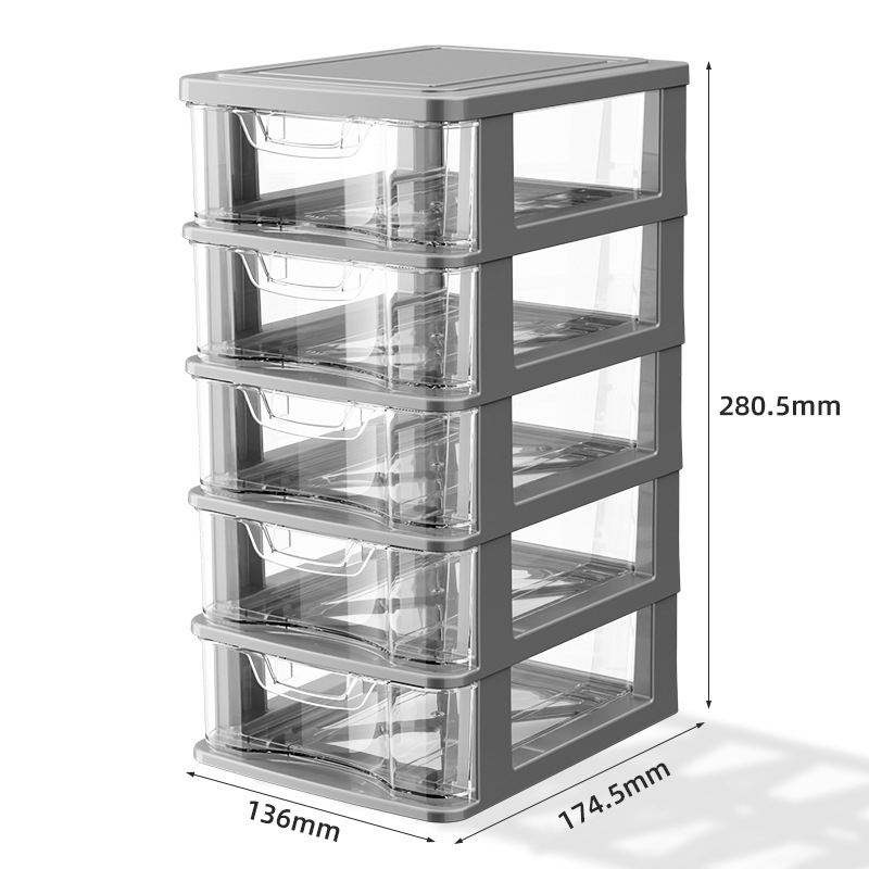 Cutie de depozitare pentru birou cu sertare, 18 compartimente – organizator din PP pentru rechizite și cosmetice, design modern minimalist