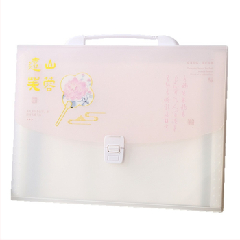 13-priestorový akordeónový dokumentný organizér, PP materiál, Model 1008, Tlač loga dostupná