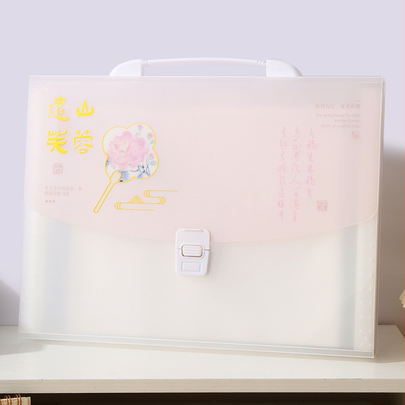 13-priestorový akordeónový dokumentný organizér, PP materiál, Model 1008, Tlač loga dostupná