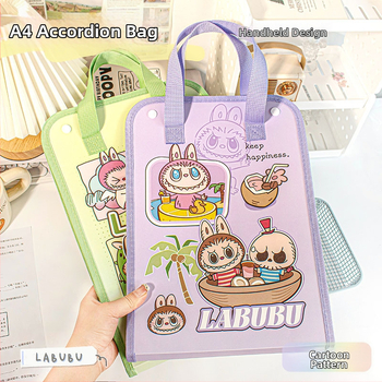 Labubu 13-priehradkový akordeónový priečinok, plastový úložný organizér, hrúbka 0,2 mm