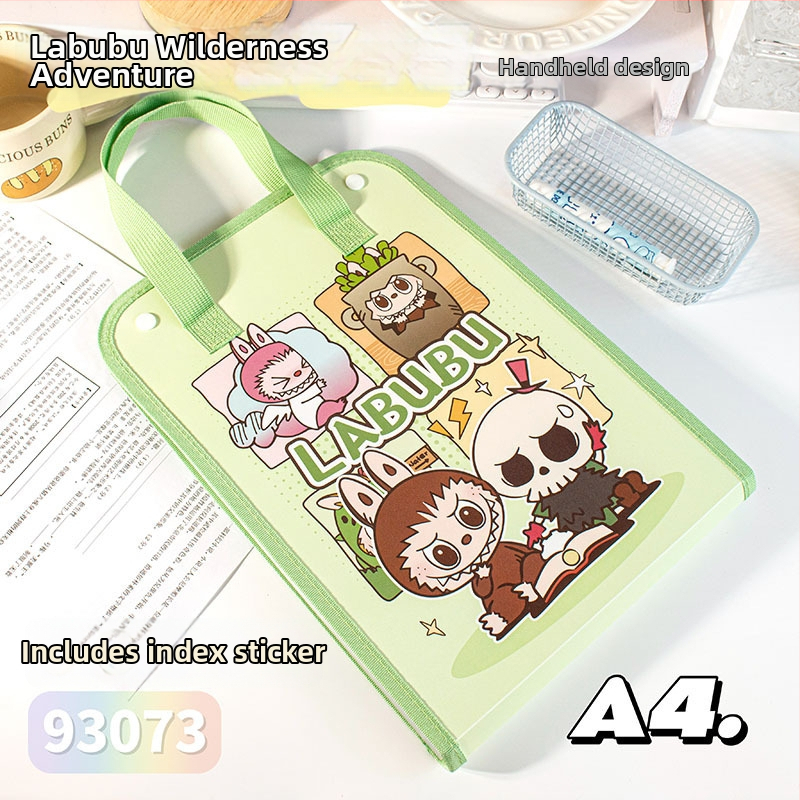 Labubu 13-priehradkový akordeónový priečinok, plastový úložný organizér, hrúbka 0,2 mm