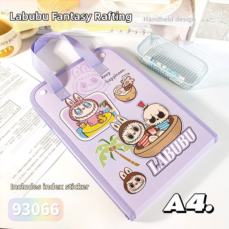 Labubu 13-priehradkový akordeónový priečinok, plastový úložný organizér, hrúbka 0,2 mm