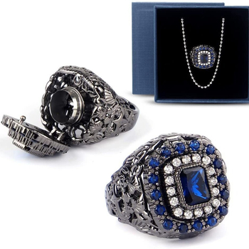 Inel de găurire pentru țigări – inel portabil, elegant, cu cutie cadou și lanț, aliaj de aluminiu + zirconiu, operare manuală, stil simplu