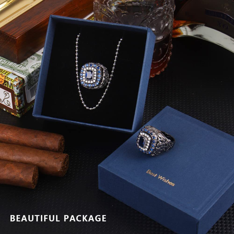 Inel de găurire pentru țigări – inel portabil, elegant, cu cutie cadou și lanț, aliaj de aluminiu + zirconiu, operare manuală, stil simplu