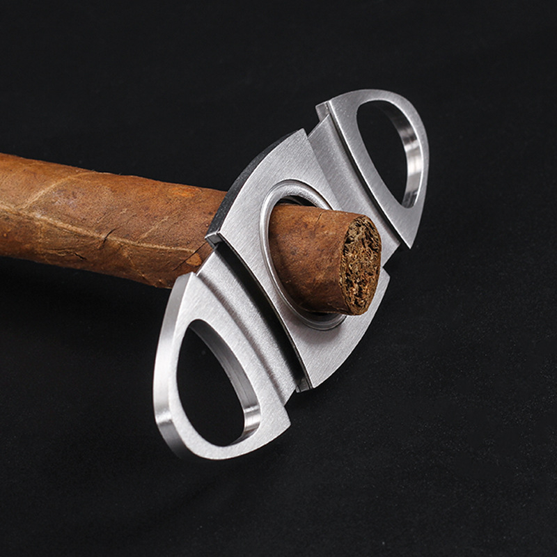 3-dijelni kožni set za cigare s kožnom futrolom s teksturom krokodila, PU koža i škarice od nehrđajućeg čelika