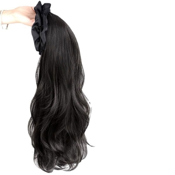 Perucă cu bucle lungi, bandă pentru cap integrată, aspect natural, fără cusături, material din mătase rezistentă la temperatură înaltă, producție mecanizată, nu poate fi vopsită