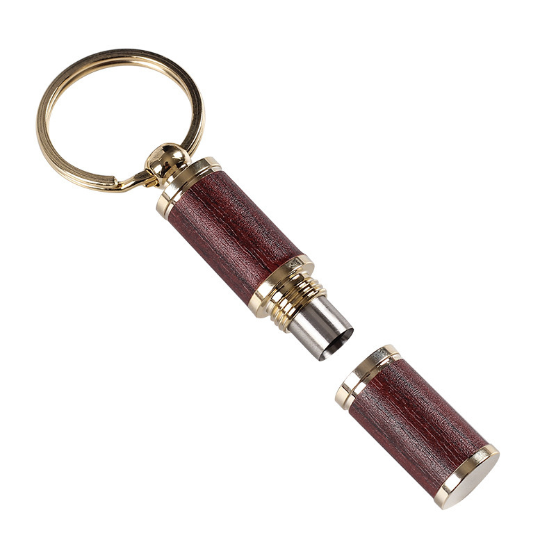 Szivarvágó készlet acéltesttel és fa mintázatú felülettel, lyukasztó és olló – testre szabható, engedélyezett magánmárka, doboz 100 darab