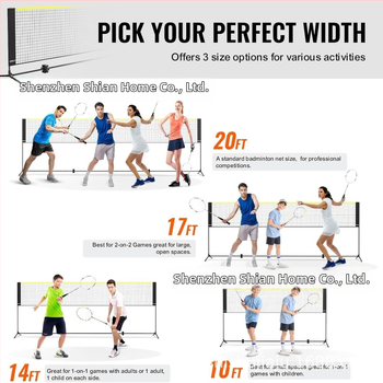 Sieť badminton tréningový set, vonkajší, skladací, prenosný s štandardnou inštaláciou