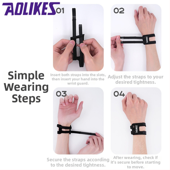 AOLIKES Nylon wristband za sport – zaštita zgloba, Velcro zatvarač, za jogu, fitness, vožnju bicikla, stolni tenis i badminton