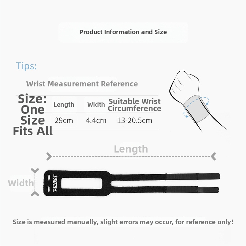AOLIKES Nylon wristband za sport – zaštita zgloba, Velcro zatvarač, za jogu, fitness, vožnju bicikla, stolni tenis i badminton