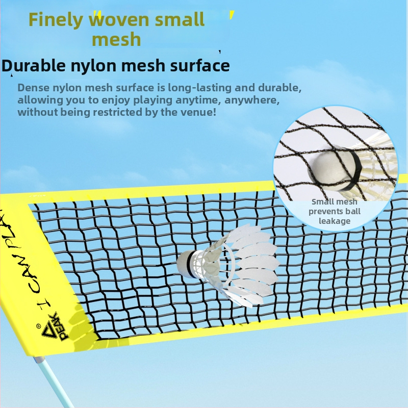 Peak Φορητό Πτυσσόμενο Δίχτυ Μπάντμιντον – Πλαίσιο από Νάιλον και Ίνες Γυαλιού, Μοντέλο 0001, Για Εσωτερικούς και Εξωτερικούς Χώρους, Κατάλληλο για Μπάντμιντον, Επιτραπέζιο Τένις και Τένις