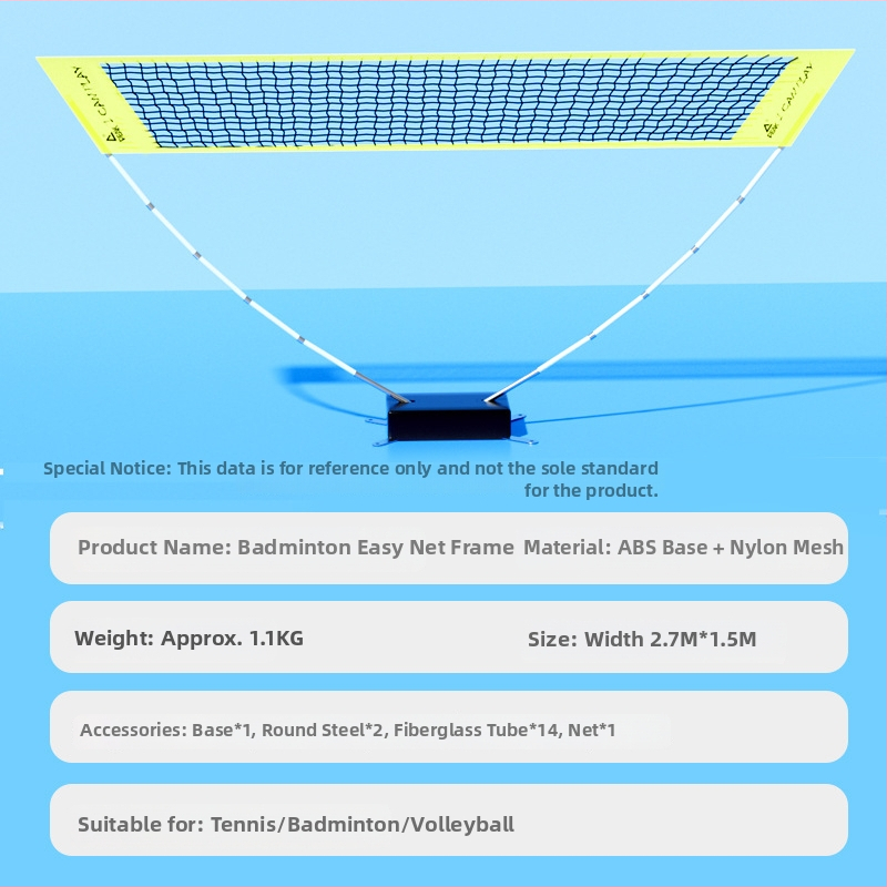 Peak Φορητό Πτυσσόμενο Δίχτυ Μπάντμιντον – Πλαίσιο από Νάιλον και Ίνες Γυαλιού, Μοντέλο 0001, Για Εσωτερικούς και Εξωτερικούς Χώρους, Κατάλληλο για Μπάντμιντον, Επιτραπέζιο Τένις και Τένις