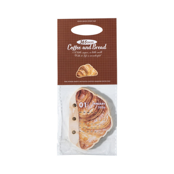 Inserție pentru binder – Calendar Coffee and Bread pentru 365 de zile, nucleu interior în stil acuarelă retro, bloc de hârtie, brand Tomato sauce girl, Lipire: Nu, IP: Neautorizat