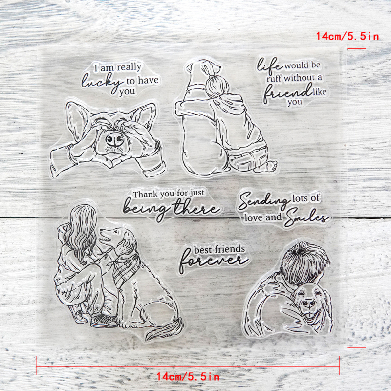 Set reznih dieva za scrapbooking s motivom psa, s pečatom i reljefnim šablonama — karbonska čelika, silikon gel, lijevanje