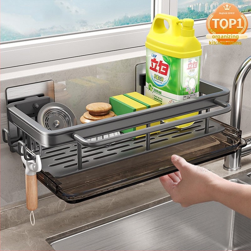 Zidni kuhinjski ormarić za pohranu, višenamjenski stalak za začine i krpe, svemirski aluminij, Ojisk