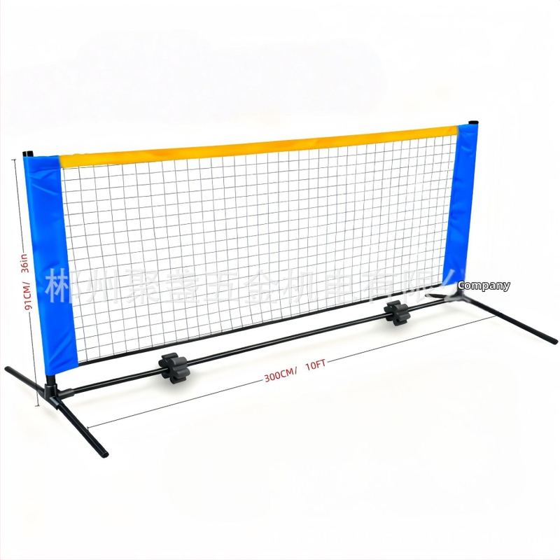 Prenosný rám pre sieť na pickleball, 3 m, PE materiál, na vnútorné a vonkajšie tréningy, premiestniteľný a odnímateľný