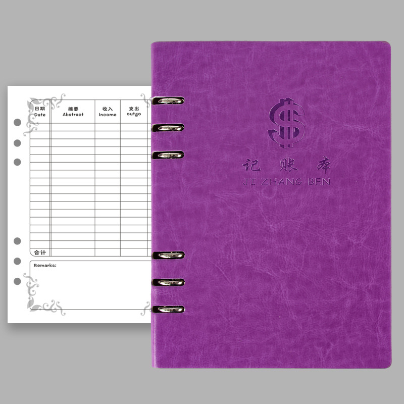 Bilježnica za knjiženje s kožnim izgledom, vezanje loose-leaf, forest papir, 80 g/m², prilagođeni logotip, retro nostalgija