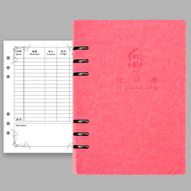Bilježnica za knjiženje s kožnim izgledom, vezanje loose-leaf, forest papir, 80 g/m², prilagođeni logotip, retro nostalgija