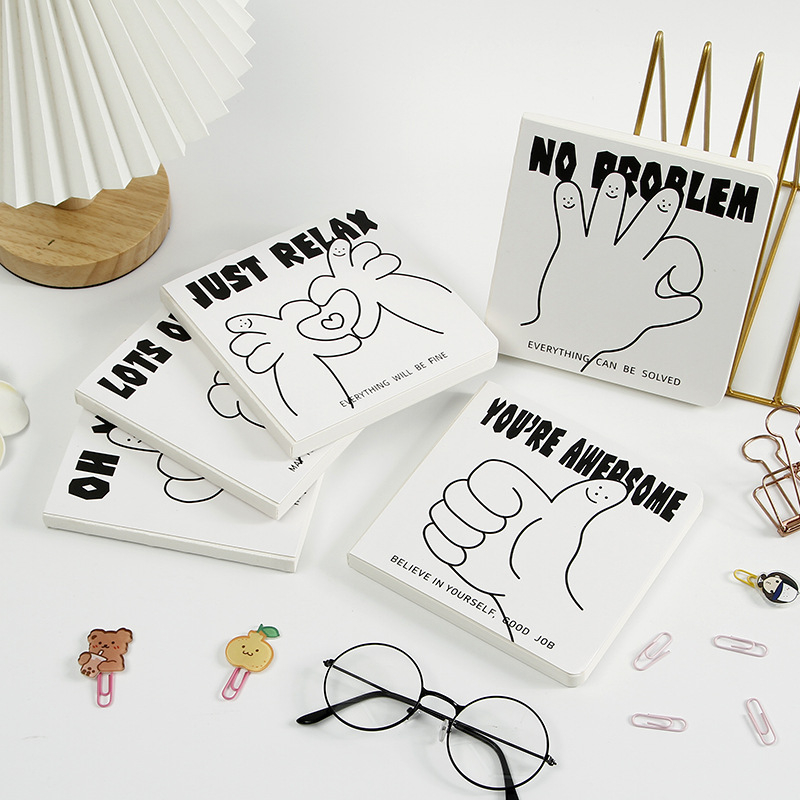 Notebook Aidu HQ s labavim listovima i omotom od papira, stranice od originalnog bijelog papira, 120 g