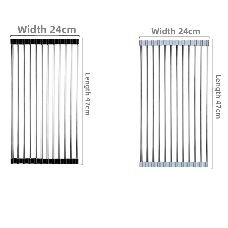 Nerđajući čelični sklopivi stalak za odvod sudopera sa silikon komponentama, zaštita od opeklina, Huangsi, lansiran 2022.