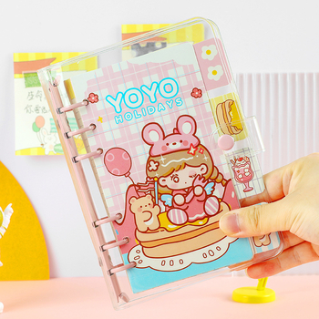 Dnevnik s izmjenjivim listovima, PVC korica, papir 80 g/m², kawaii japanski/korejski stil