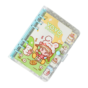 Dnevnik s izmjenjivim listovima, PVC korica, papir 80 g/m², kawaii japanski/korejski stil