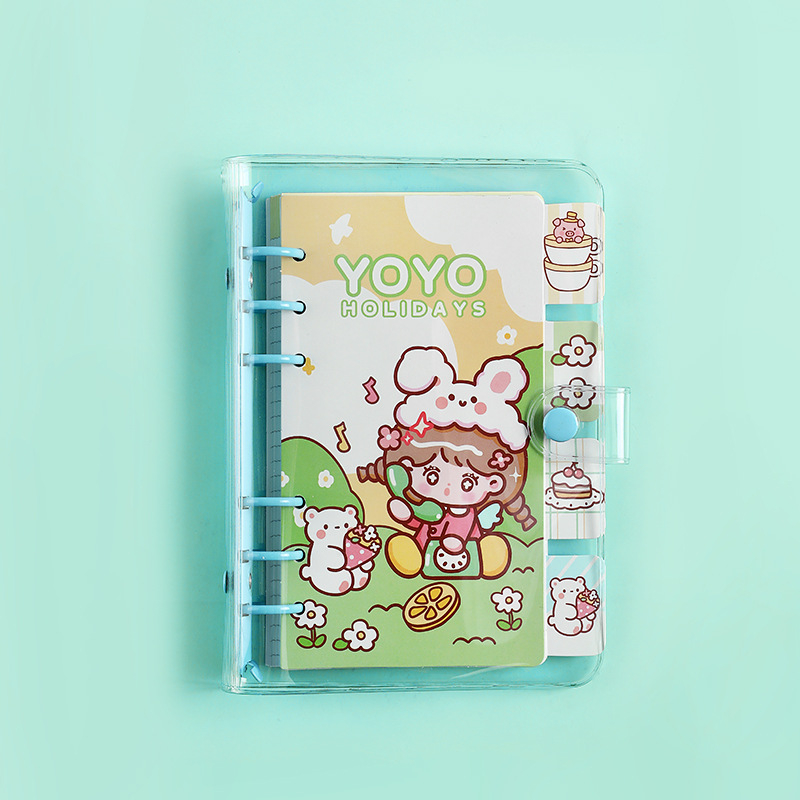 Dnevnik s izmjenjivim listovima, PVC korica, papir 80 g/m², kawaii japanski/korejski stil
