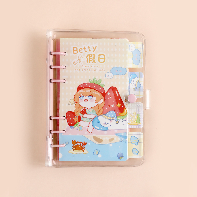 Dnevnik s izmjenjivim listovima, PVC korica, papir 80 g/m², kawaii japanski/korejski stil