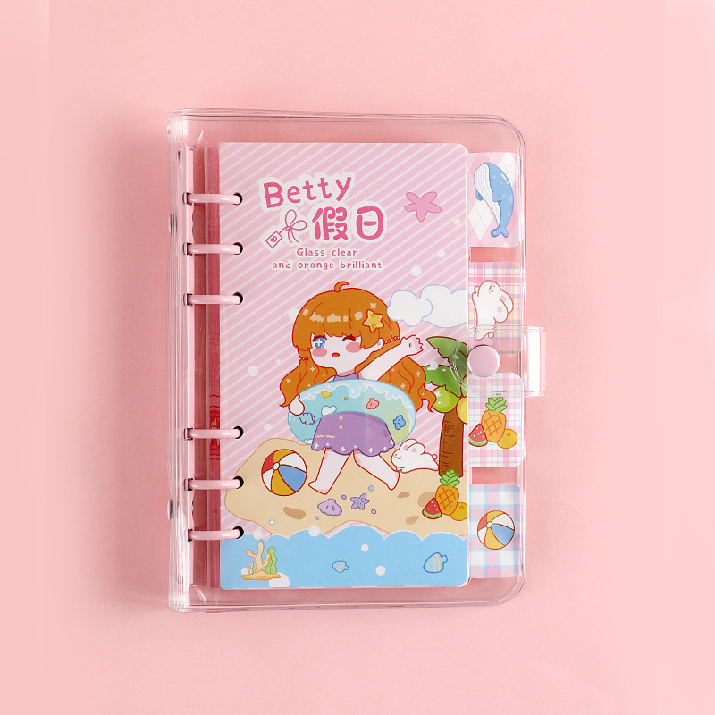 Dnevnik s izmjenjivim listovima, PVC korica, papir 80 g/m², kawaii japanski/korejski stil