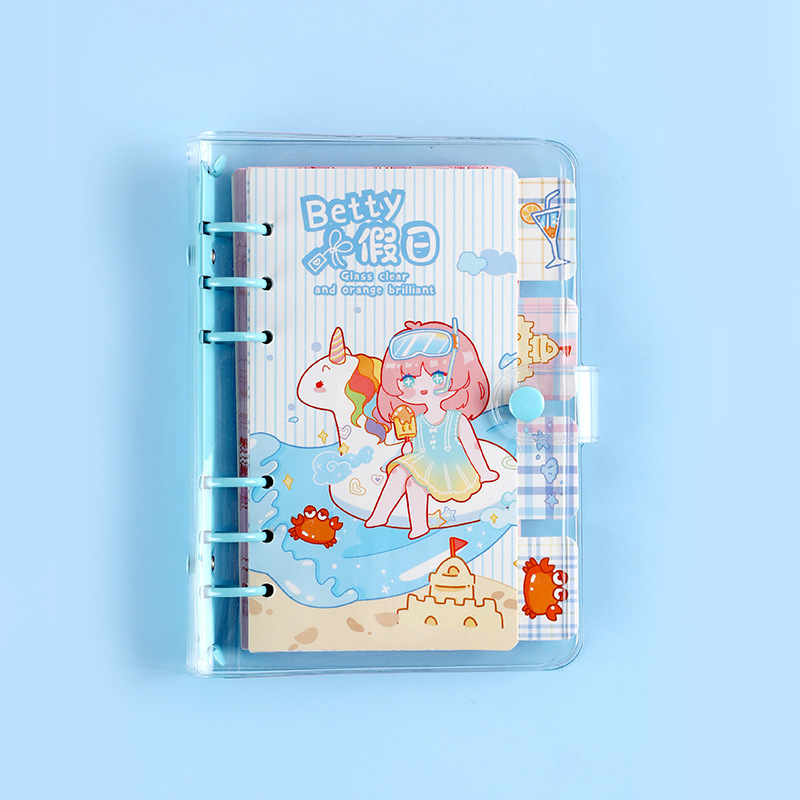 Dnevnik s izmjenjivim listovima, PVC korica, papir 80 g/m², kawaii japanski/korejski stil